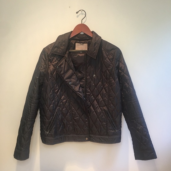 NWOT Banana Republic quilted jacket in brown large - Picture 6 of 16